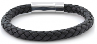 Armbaand i sort læder
